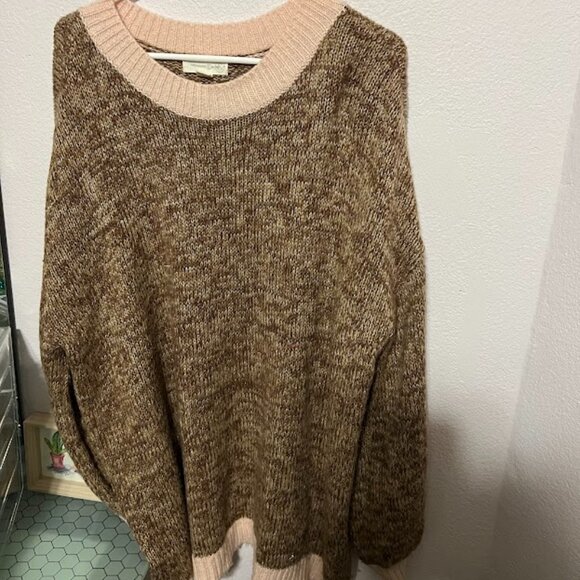 Treasure & Bond Sweaters - Treasure and Bond pink/brown sweater 2X